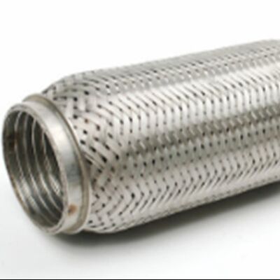 64 X 90mm Auto Exhaust Flexible Pipe With Interlock 444 + 409L Material