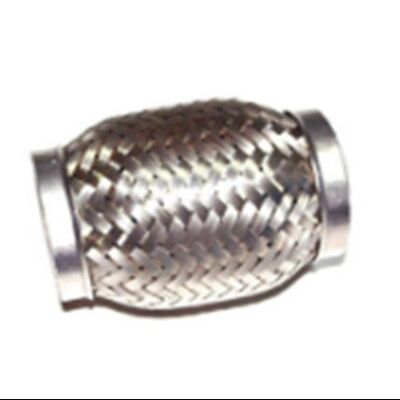 45 X 200mm Size Auto Exhaust Flexible Pipe Wire Braided Meshed Outer Surface
