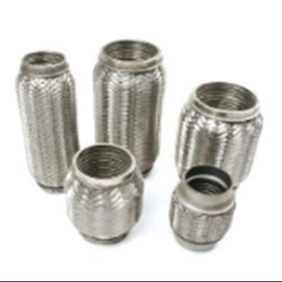 Double Layer Universal Flex Pipe Exhaust , 51 X 70mm Exhaust Flexi Pipe Replacement