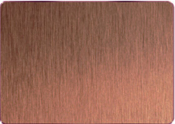 buy Rose Red Vacuum HL Colored Stainless Steel Sheets Grade 201 Raw Material online manufacture