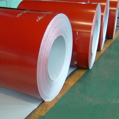 Buy 600mm 26 GA 201 Painted Steel Coil In Red Color online manufacture